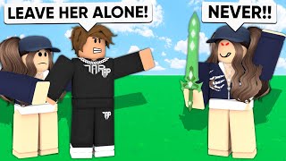 My GIRLFRIEND's EVIL TWIN Came Back, So I 1v1'd HER! (Roblox Bedwars)