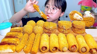 Bburing side💛 Bburing cheese ball Bburing cheese stick Bburingkle Eating Show. Dessert Mukbang