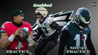 AJ Misses Practice for Rest and Knee Issue, Jalen Practices, and More Eagles News!