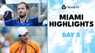 Medvedev Faces Norrie; Murray & Machac Clash | Miami 2024 Day 5 Highlights