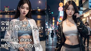 모델의 외출복 / What models usually wear when going out / モデルがいつも外出するときに着る服 / 세로 룩북 4k ai