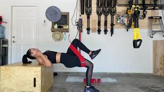 Banded Single Leg hip thrust