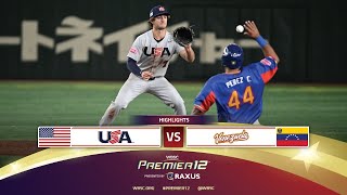 HIGHLIGHTS | 🥉 Bronze Medal Game | USA vs Venezuela | WBSC Premier12 2024 presented by RAXUS