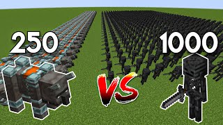 250x RAVAGERS vs 1000 WITHER SKELETON - Minecraft Mob Battle