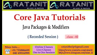 Core java Tutorials || packages & Modifiers || by Mr.Ratan || class-02