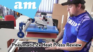 Pneumatic Dual Head Heat Press Review, Pressure \u0026 Temperature Adjustment and Operation Guide