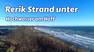 Rerik Strand unter - Hochwasser am Haff