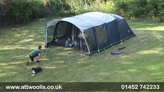 Outwell Springville Air Tent Pitching \u0026 Packing (Real Time) Video