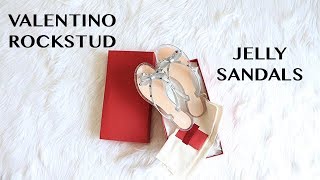 VALENTINO ROCKSTUD JELLY SANDAL UNBOXING | ARE THEY WORTH IT?