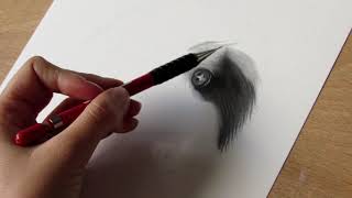 How to draw realistic dog fur with graphitepencils [ Realistic animal drawing tutorial