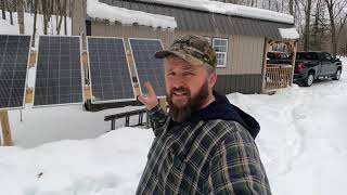 OFF GRID CABIN TOUR #solarpowered #cabininthewoods #offgridcabin