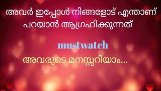 അവർ ഇപ്പോൾ നിങ്ങളോട് പറയാൻ ആഗ്രഹിക്കുന്നത്💯അവരുടെ മനസ്സറിയാം💯 #malayalam-tarot #tarot