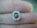 red spinel 14k white gold pendant