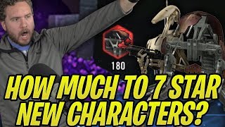 The NEW Cost To 7 Star Characters Grievous Rework W 7 Star Droideka B1 Better Galaxy Of Heroes