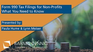Non-Profits and the Form 990 | A Deep Dive with Top Non-Profit Tax Pros