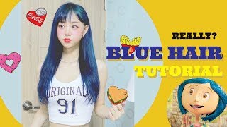 SELF- 쨍한 블루로 셀프염색🛢 매닉패닉 | Perfect Blue Hair