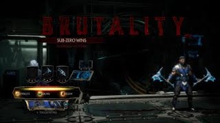Mortal Kombat 11 - Sub-Zero - Falling To Pieces Brutality - Alternate - Axe Win Pose