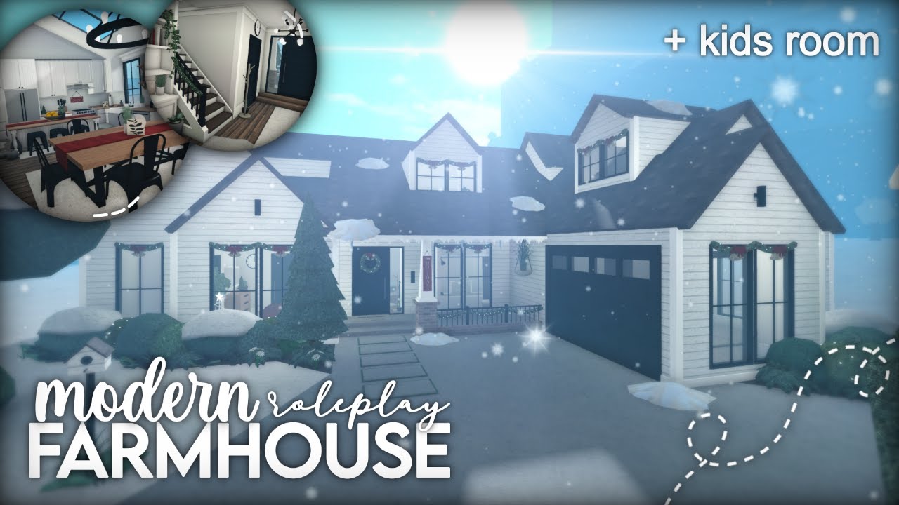 Bloxburg | Modern Roleplay Farmhouse | 180k | Speedbuild - YouTube