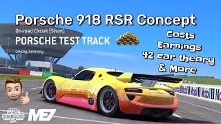 Porsche 918 RSR Concept @ Porsche Short - Costs, Earnings & more. Endless Endurance - Real Racing 3