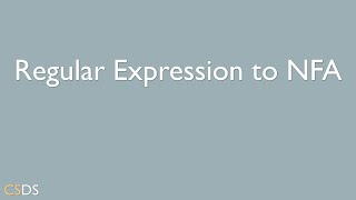 Regular Expression to NFA Conversion