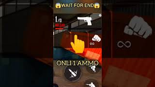 OVERCONFIDENCE 🔥Only 1 Ammo Challenge - Free Fire #Shorts#Short