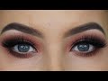 too faced sweet peach palette eye makeup tutorial