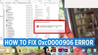 How to fix 0xc0000906 error in windows