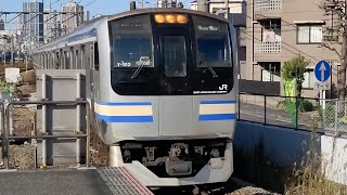 12月12日新川崎駅 E217系 横クラY-102編成+横クラY-5編 入線