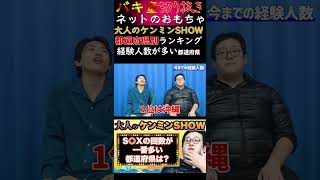 【大人のケンミンSHOW】経験人数が多い都道府県は？【都道府県別ランキング】 #Shorts #バキ童 #統計 #ケンミンSHOW #ランキング  #切り抜き