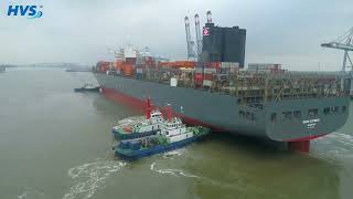 Assisting the first vessel of Hapag-Lloyd under the Gemini cooperation—berthed at CMIT terminal