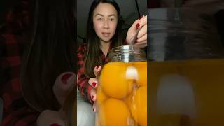 Eating a Giant Jar of Peaches in Bed | MyHealthyDish