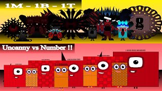 UBD vs Normal! Uncannyblocks Band Different (1.0M -  1.0T) But Numberblocks (V2)