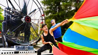 World's STRONGEST Fan VS Parachute