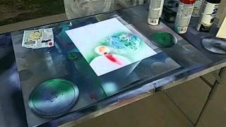 Demo for spray painting class- Spray Struck