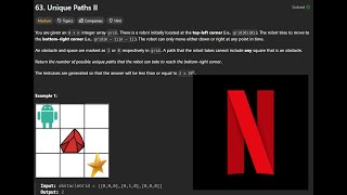 Unique Paths 2 in JavaScript | Dynamic programming | Leetcode 63 medium |Programming Pixels |