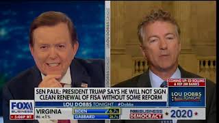 Rand Paul: President WIl Not Sign Clean Renewal of FISA Court without Reform