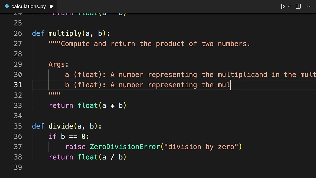 Creating Python Function Docstrings And Running Doctests - YouTube