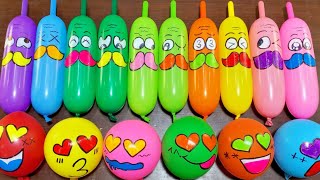 Satisfying Asmr Slime Video 324 : Making Dazzling Rainbow Slime With Funny Balloons!