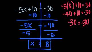 Two Step Equations Notes Video