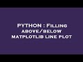 PYTHON : Filling above/below matplotlib line plot