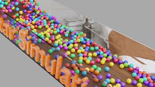 9  500 Colorful Balls on escalator Marble run screening animation