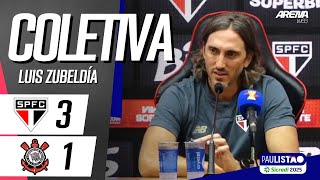 COLETIVA LUIS ZUBELDÍA | AO VIVO | São Paulo 3 x 1 Corinthians - Paulistão 2025