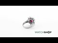 Gemstone Jewellery Ladies' Sterling Silver Ruby Cluster Ring Size P (G0111R-RU-P)