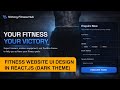 How to Make Fitness Website UI Design in React.js | Modern Gym Website UI Tutorial
