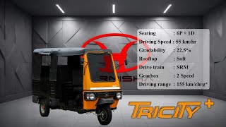 India’s most spacious #Electric passenger three wheeler | Tricity+ | Electric Auto | Auto Rickshaw