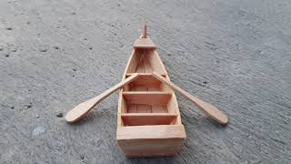 Cara Membuat Miniatur Perahu dari Stik Es Krim @CraftyMadeEasy