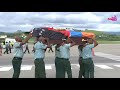 arrival of the casket of late sir julius chan at jacksons airport friday 31st january 2025