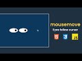 Eyes follow mouse using JavaScript || mousemove event