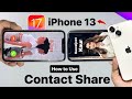 How to Use iOS 17 Contact Share (Namedrop) on iPhone 13 (Tutorial)