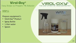 Virol-Oxy® - 6 Easy Steps to Prepare 1% Solution to disinfect all surfaces against Coronavirus!!